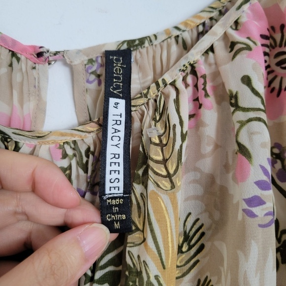 Anthro Plenty by Tracy Reese Floral Terraced Garden Pleated Layered Dress Medium - Picture 13 of 16